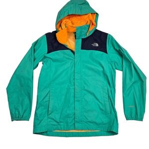 The North‎ Face Teal Yellow Jacket Boys Large 14-16